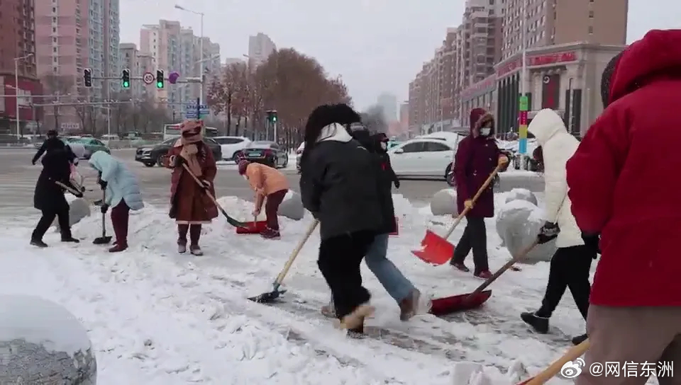 辽宁营口普降大雪：倡议居民非必要不出门，有条件的居家办公